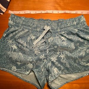 green Patagonia printed  shorts
